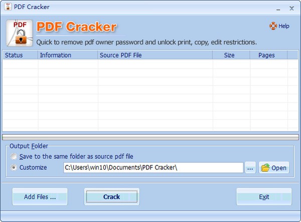 PDFCracker 绿色版下载(PDF密码解除工具)免费版破解版